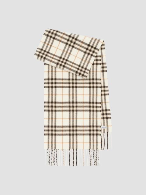 Burberry Women's Sparkle Check Cashmere Scarf - White