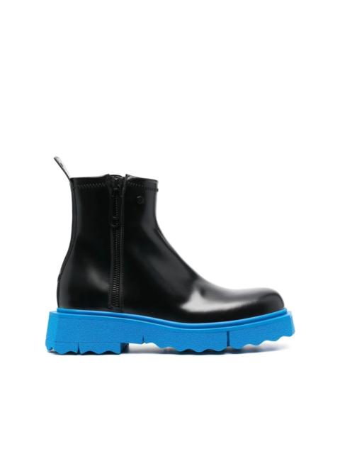 Off-White sponge sole zip-fastening ankle boots