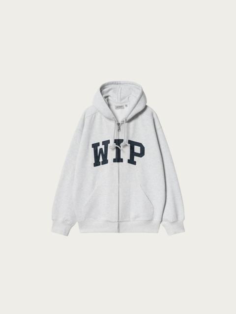 Carhartt WIP Hooded WIP Sweat Jacket - Ash Heather Stone Washed
