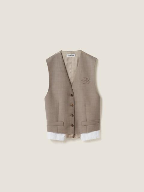 Miu Miu Single-breasted gabardine vest