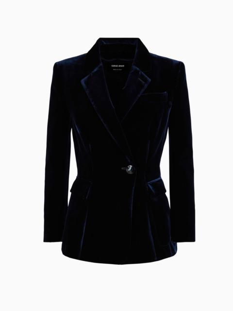 GIORGIO ARMANI Single-breasted jacket in velvet