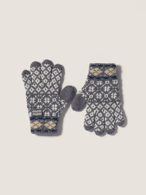 Miu Miu Wool and cashmere gloves