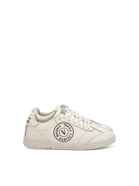 VERSACE JEANS COUTURE Leather sneakers with logo