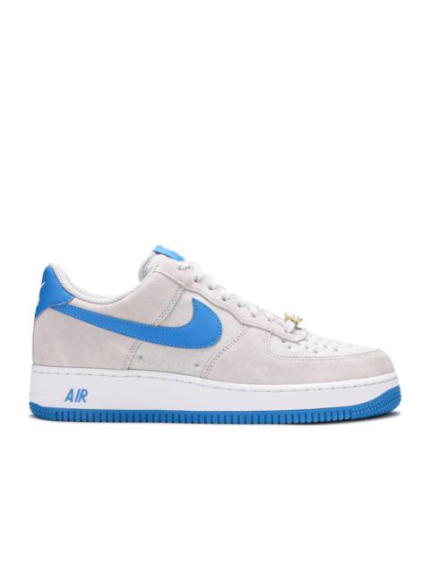 Nike AIR FORCE 1 '07 LV8 EMB 'GREY FOG LIGHT PHOTO BLUE'
