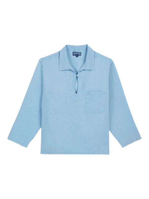 Men Linen Vareuse Shirt Mineral Dye