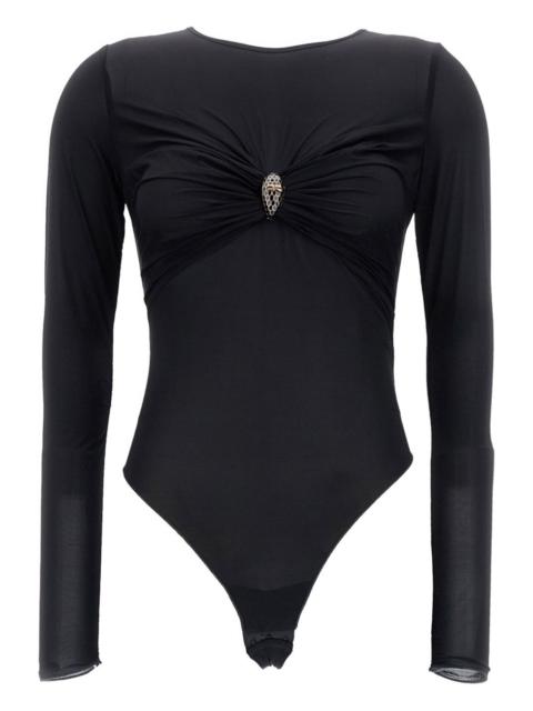 ELISABETTA FRANCHI embellished long-sleeve bodysuit