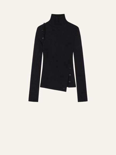 courrèges OBLIQUE BUTONNED SWEATER