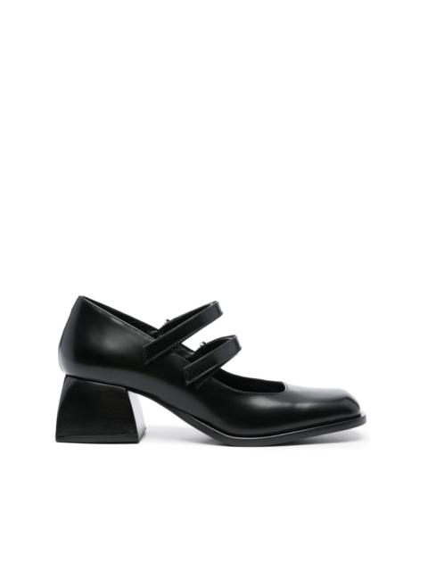 NODALETO square-toe 50mm leather pumps