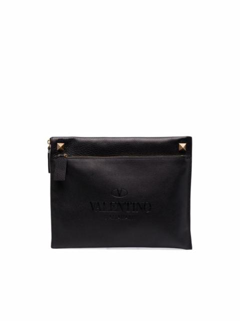 Valentino Rockstud-embellished clutch bag