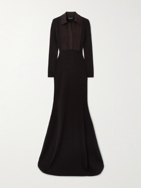 TOM FORD Ribbed Wool-blend Polo Gown