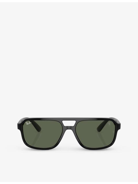 Ray-Ban RB4414M Scuderia Ferrari rectangle-frame nylon sunglasses