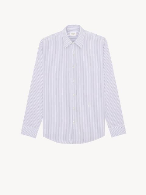 SAINT LAURENT CASSANDRE SHIRT IN STRIPED COTTON POPLIN