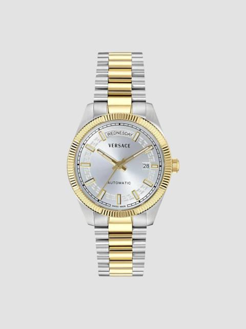 VERSACE Men's Millenyium Two-Tone Stainless Steel Bracelet Watch/40MM - White