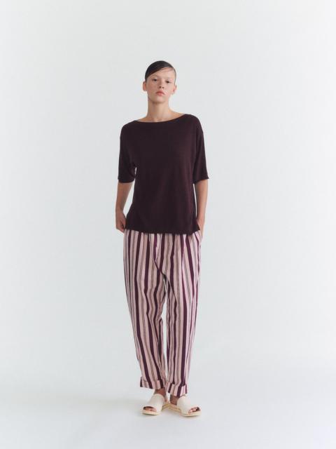 CASEY/CASEY ISA FINE KNIT TOP - JERSEY CREPE - AUBURN