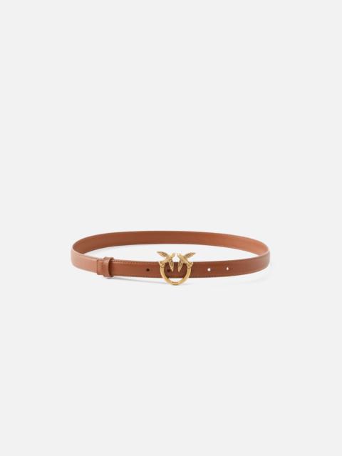 PINKO LOVE BIRDS THIN LEATHER BELT 2CM