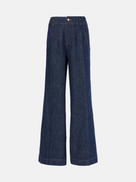 FRAME High-rise wide-leg jeans
