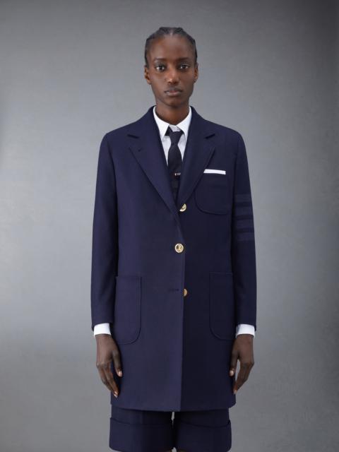Flannel 4-Bar Sack Overcoat