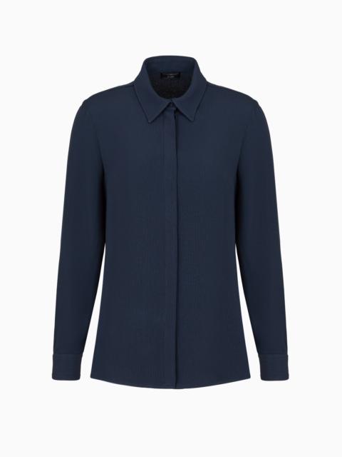 EMPORIO ARMANI Icon canneté cady shirt