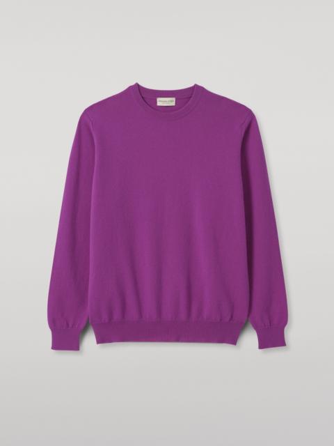 Johnstons of Elgin Reuben Purple Cashmere Crew Jumper