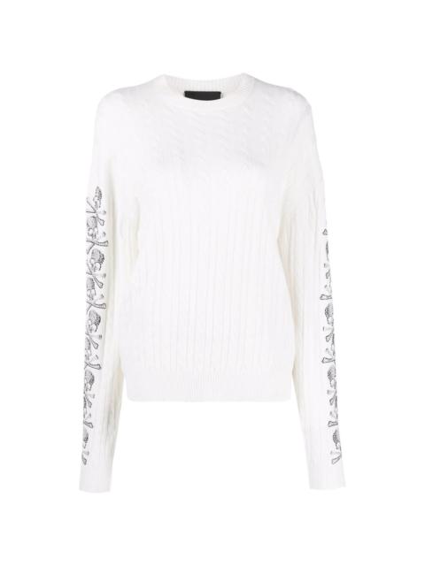 PHILIPP PLEIN sequin skull pullover jumper