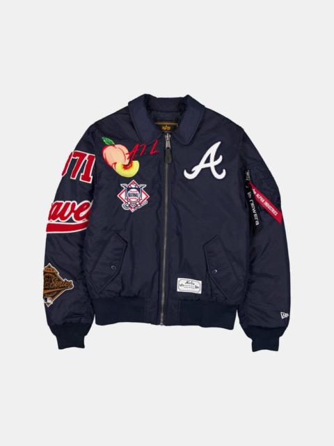 Nike ATLANTA BRAVES X ALPHA X NEW ERA MA-1 COLLARED BOMBER JACKET