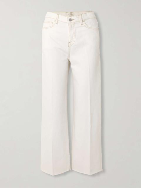 Le Jane cropped high-rise wide-leg jeans