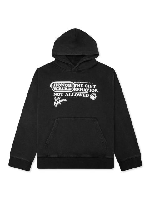HONOR THE GIFT NOT ALLOWED HOODIE - BLACK