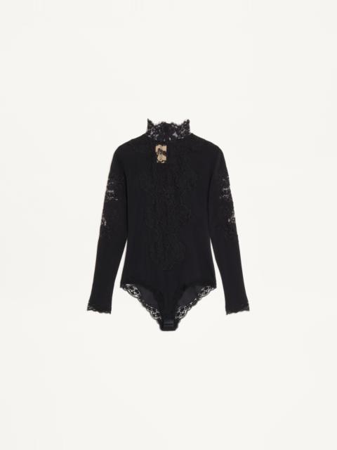 Valentino JERSEY BODYSUIT WITH LACE