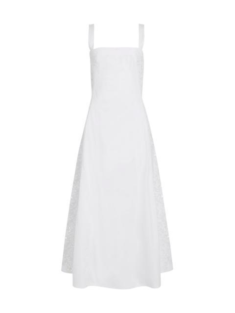 Lenya Lace Dress in White Cotton