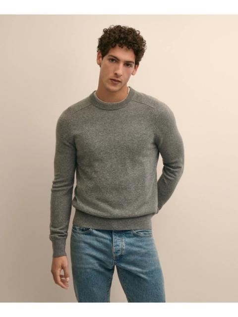 Brooks Brothers 3-Ply Cashmere Crewneck Saddle Shoulder Sweater