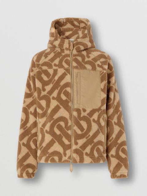 Burberry Monogram Fleece Jacquard Hooded Top