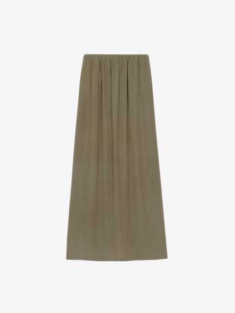 The Frankie Shop Sibena Silk Maxi Skirt - Khaki