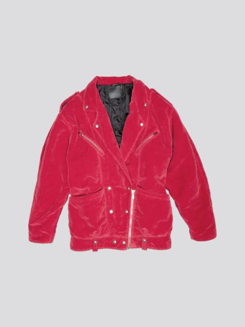 R13 ELONGATED MOTORCYCLE JACKET - RASPBERRY - R13