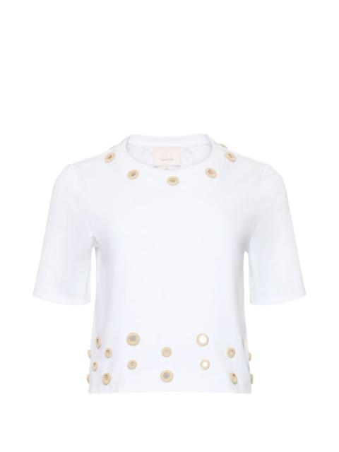 Cinq à Sept Bessy crochet-embellished T-shirt