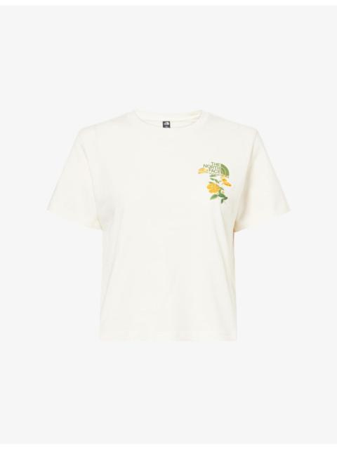 The North Face Floral-Embroidered Regular-Fit Cotton-Jersey T-Shirt