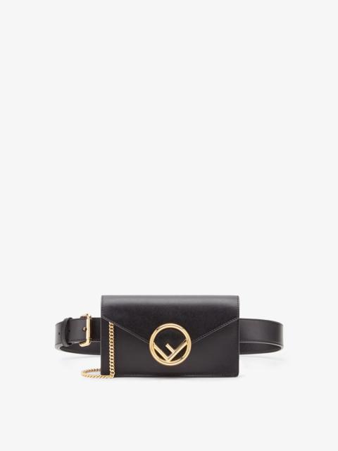 FENDI Black leather belt bag