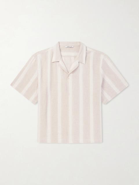 A KIND OF GUISE Samata Striped Cotton and Linen-Blend Shirt