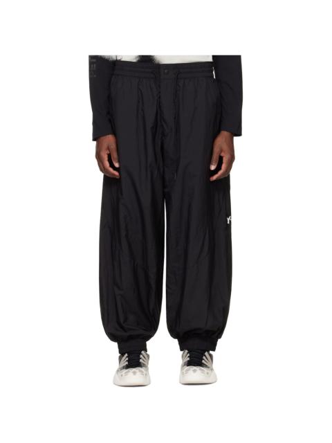 Y-3 Black Raw Edge 3 Stripes Nylon Shell Track Pants