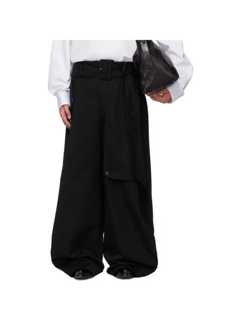 EGONLAB Black Belted Trench Trousers