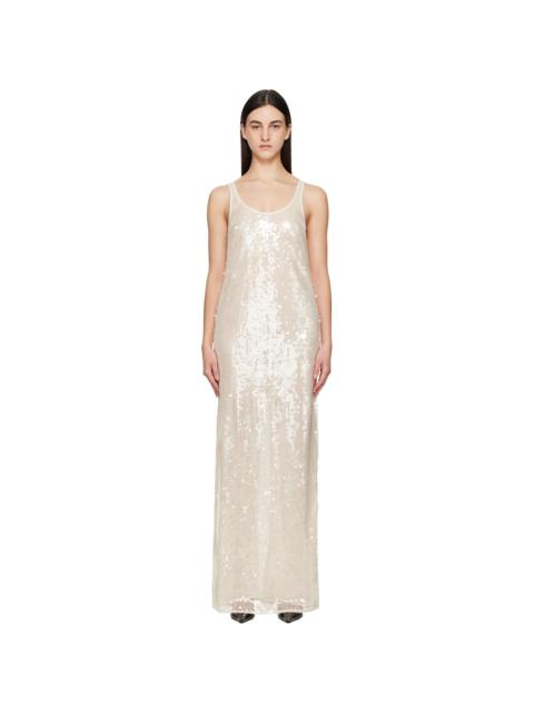 Stella McCartney Off-White Sequins Tank Maxi Dress