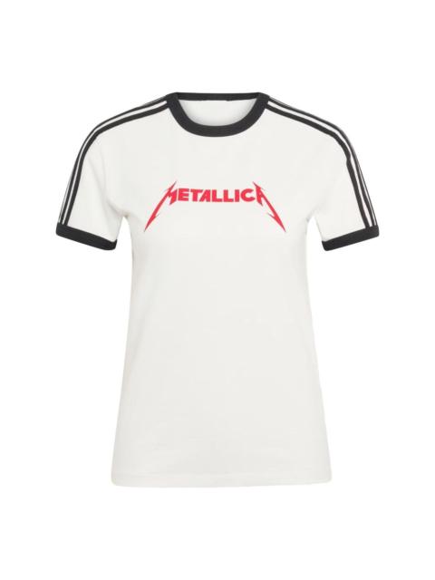 adidas (WMNS) adidas Metallica Ringer T-Shirt Asia Sizing 'Core White' LK6411