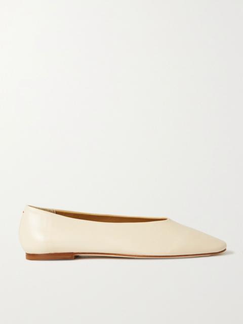 Aeyde Kirsten leather ballet flats Cream