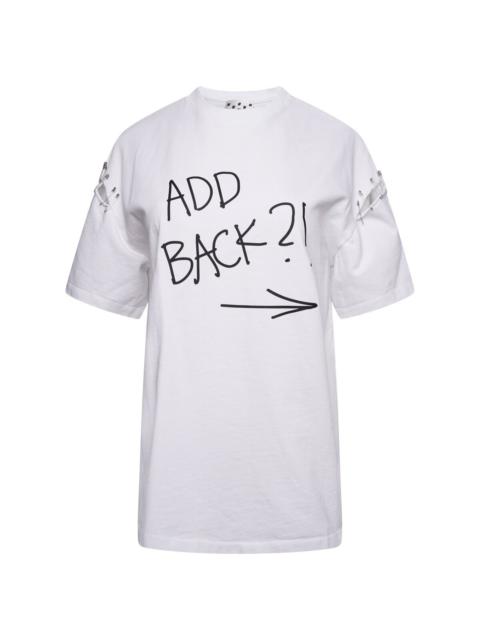 AVAVAV Broken Backless Safety Pin T-Shirt in White