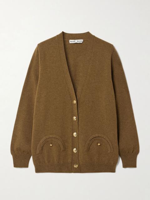 BLAZÉ MILANO Highland wool and cashmere-blend cardigan Brown