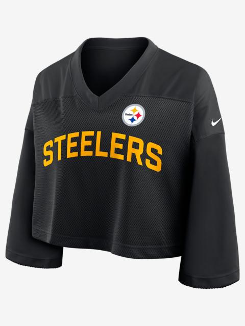 Nike Pittsburgh Steelers Wide Receiver Jersey Fashion Women's Nike Dri-FIT NFL Cropped Top
