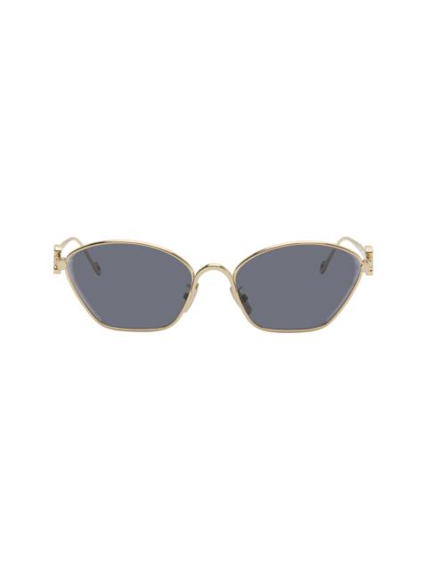 Loewe Gold Anagram Hexagonal Cat-Eye Sunglasses