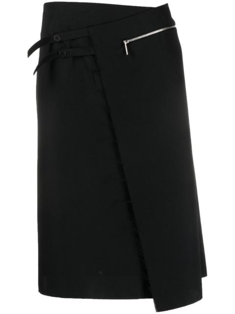 SAPIO asymmetric wrap skirt