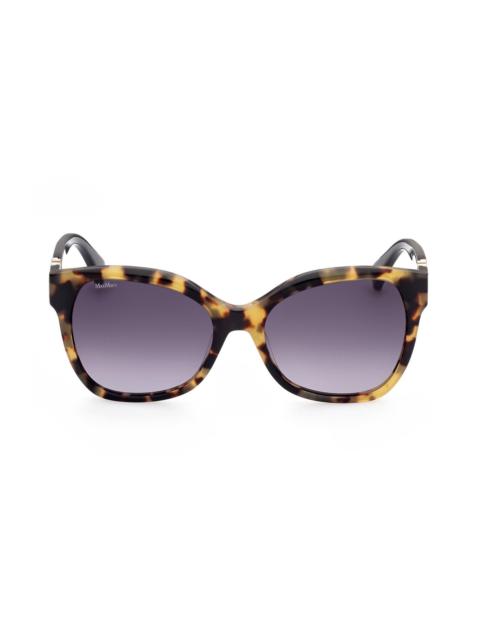 Max Mara Butterfly 56mm Gradient Cat Eye Sunglasses in Havana/Other /Gradient Smoke at Nordstrom