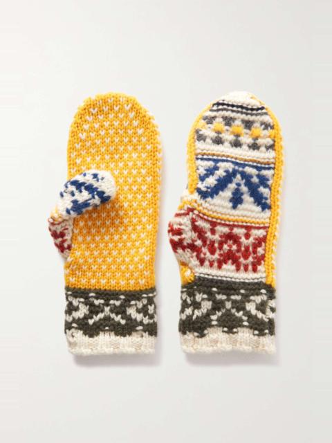 Bernina cashmere-jacquard gloves