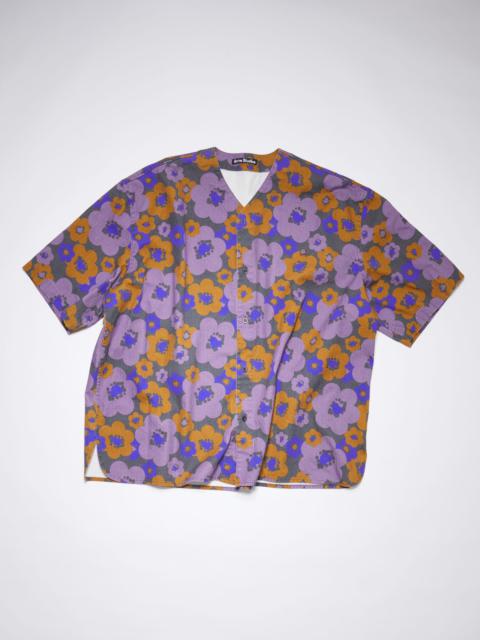 Acne Studios Short sleeve shirt - Purple/brown